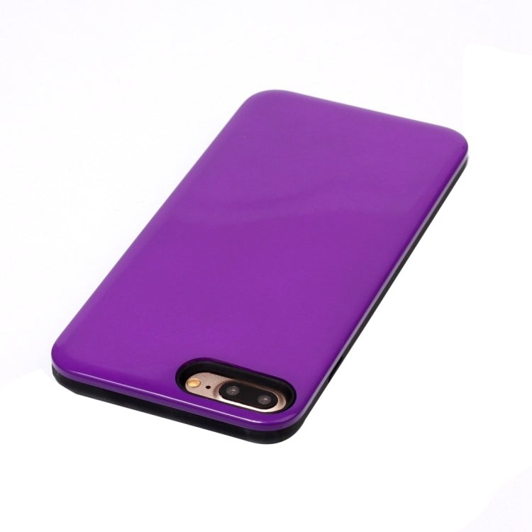 For iPhone 8 Plus & 7 Plus   TPU + PU Combination Protective Back Cover Case