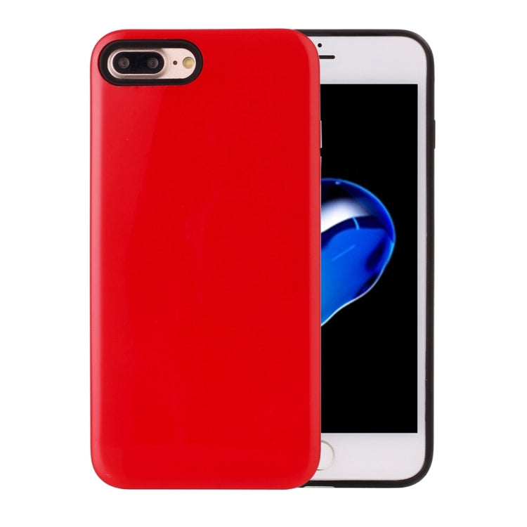 For iPhone 8 Plus & 7 Plus   TPU + PU Combination Protective Back Cover Case
