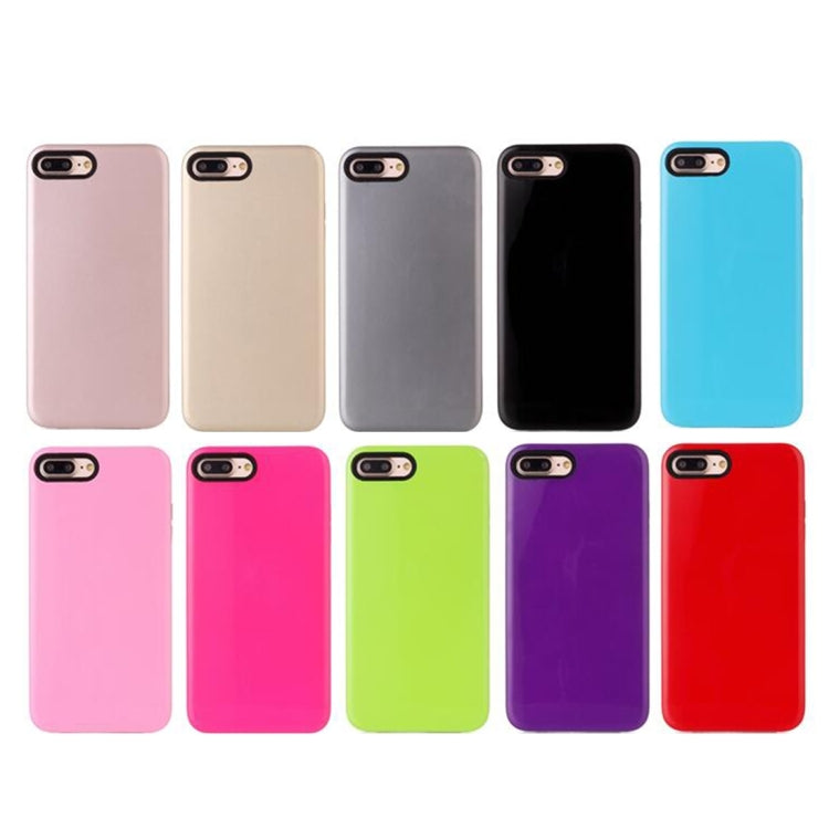 For iPhone 8 Plus & 7 Plus   TPU + PU Combination Protective Back Cover Case