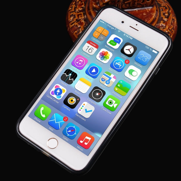 For iPhone 8 Plus & 7 Plus   Basketball Texture Transparent TPU Protective Case
