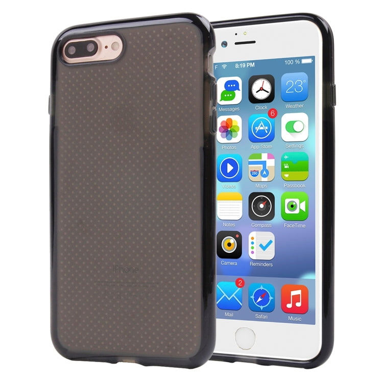 For iPhone 8 Plus & 7 Plus   Basketball Texture Transparent TPU Protective Case