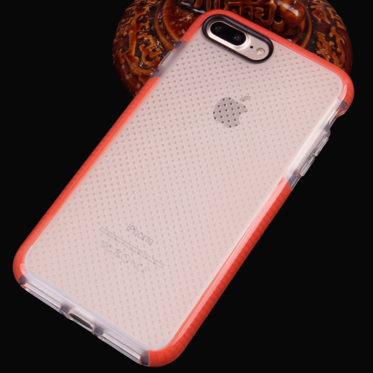 For iPhone 8 Plus & 7 Plus   Basketball Texture Transparent TPU Protective Case