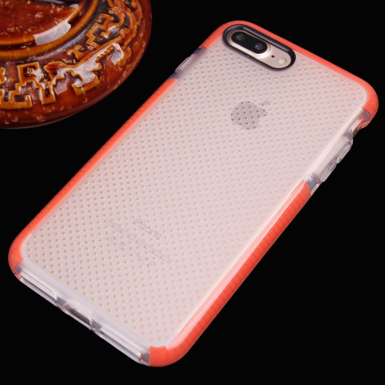 For iPhone 8 Plus & 7 Plus   Basketball Texture Transparent TPU Protective Case