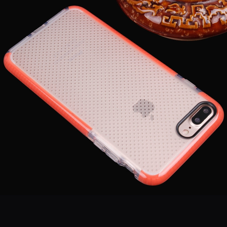 For iPhone 8 Plus & 7 Plus   Basketball Texture Transparent TPU Protective Case