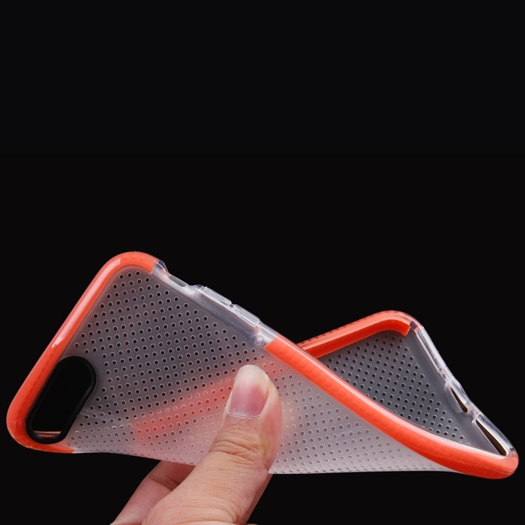 For iPhone 8 Plus & 7 Plus   Basketball Texture Transparent TPU Protective Case