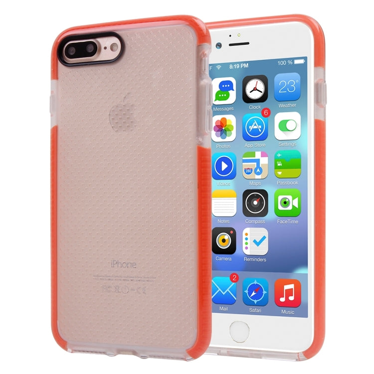 For iPhone 8 Plus & 7 Plus   Basketball Texture Transparent TPU Protective Case