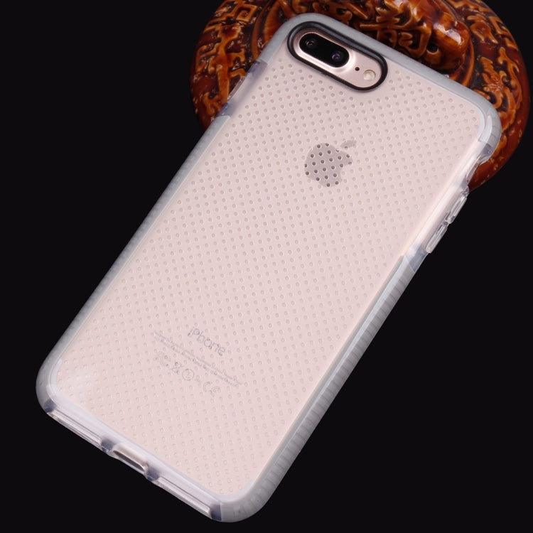 For iPhone 8 Plus & 7 Plus   Basketball Texture Transparent TPU Protective Case