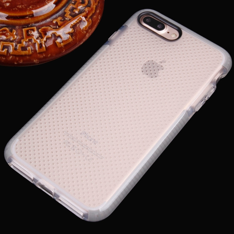 For iPhone 8 Plus & 7 Plus   Basketball Texture Transparent TPU Protective Case