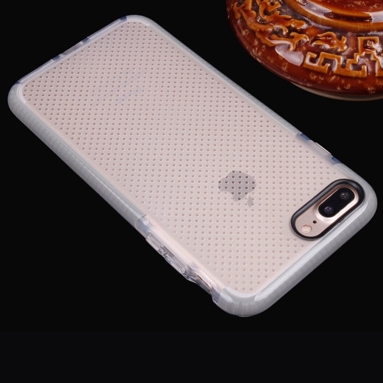 For iPhone 8 Plus & 7 Plus   Basketball Texture Transparent TPU Protective Case