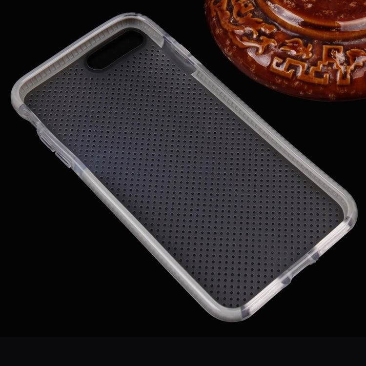 For iPhone 8 Plus & 7 Plus   Basketball Texture Transparent TPU Protective Case
