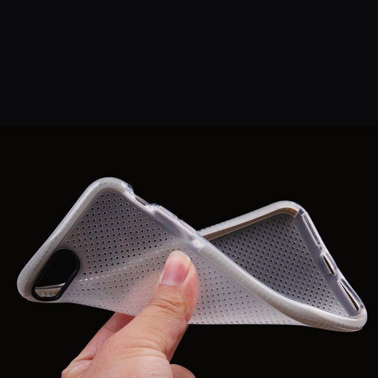 For iPhone 8 Plus & 7 Plus   Basketball Texture Transparent TPU Protective Case