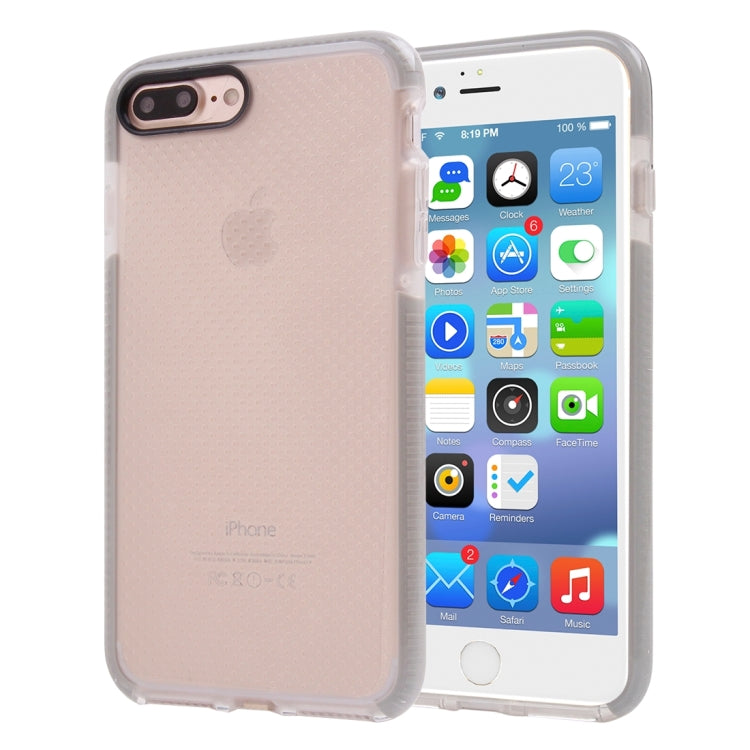 For iPhone 8 Plus & 7 Plus   Basketball Texture Transparent TPU Protective Case