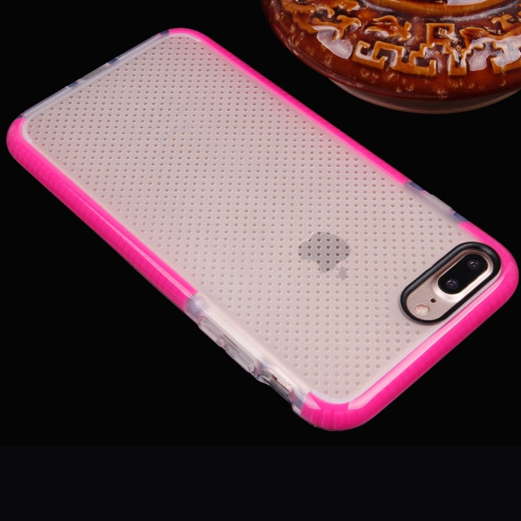 For iPhone 8 Plus & 7 Plus   Basketball Texture Transparent TPU Protective Case