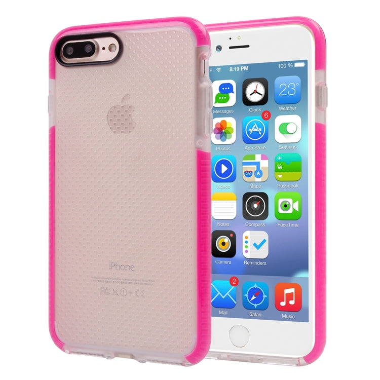 For iPhone 8 Plus & 7 Plus   Basketball Texture Transparent TPU Protective Case
