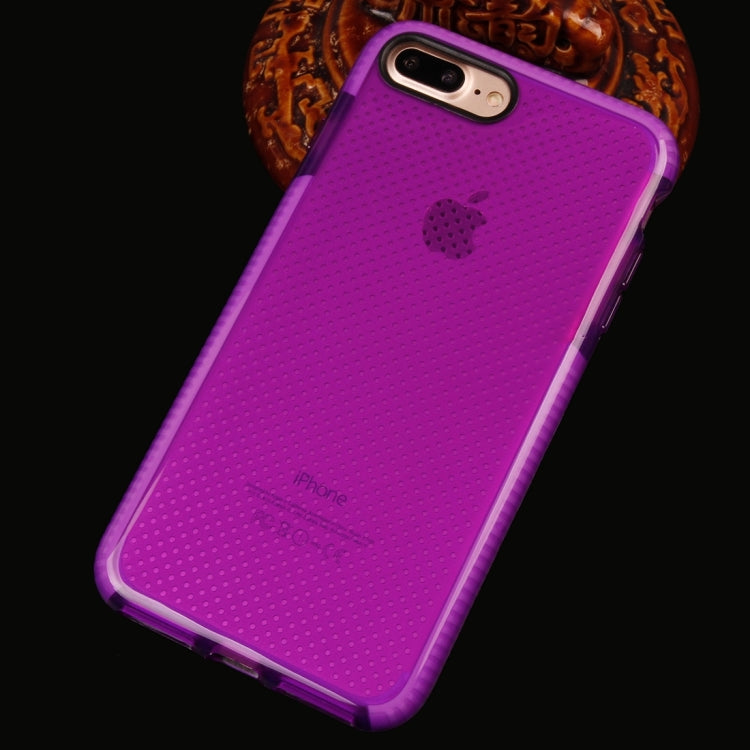 For iPhone 8 Plus & 7 Plus   Basketball Texture Transparent TPU Protective Case