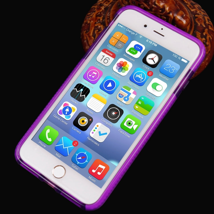 For iPhone 8 Plus & 7 Plus   Basketball Texture Transparent TPU Protective Case