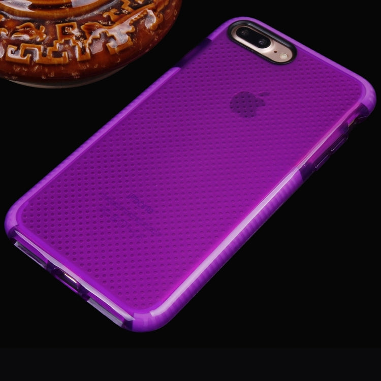 For iPhone 8 Plus & 7 Plus   Basketball Texture Transparent TPU Protective Case