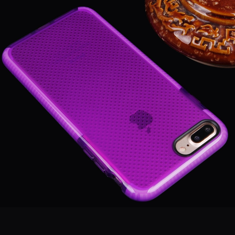 For iPhone 8 Plus & 7 Plus   Basketball Texture Transparent TPU Protective Case