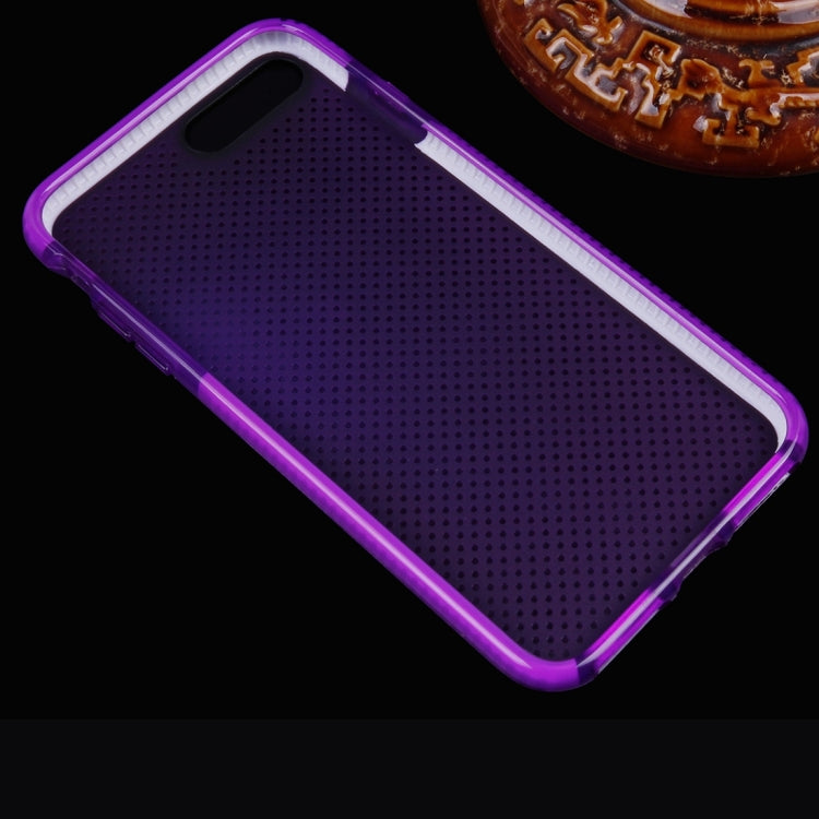 For iPhone 8 Plus & 7 Plus   Basketball Texture Transparent TPU Protective Case