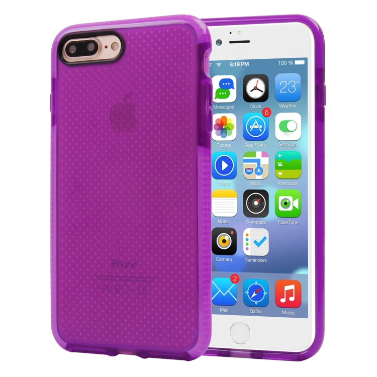 For iPhone 8 Plus & 7 Plus   Basketball Texture Transparent TPU Protective Case
