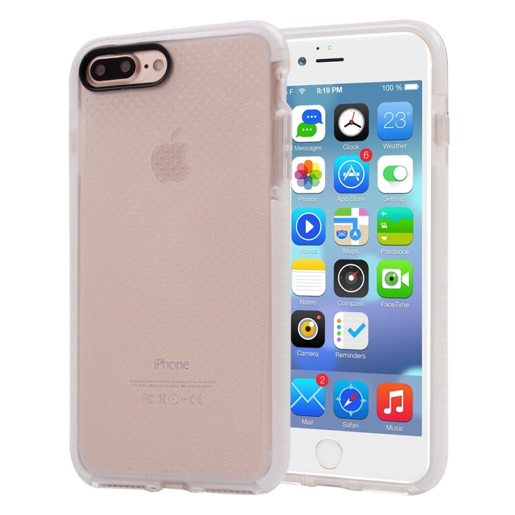 For iPhone 8 Plus & 7 Plus   Basketball Texture Transparent TPU Protective Case