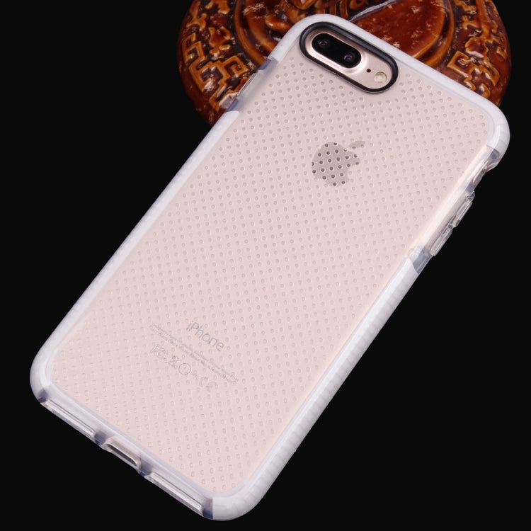 For iPhone 8 Plus & 7 Plus   Basketball Texture Transparent TPU Protective Case