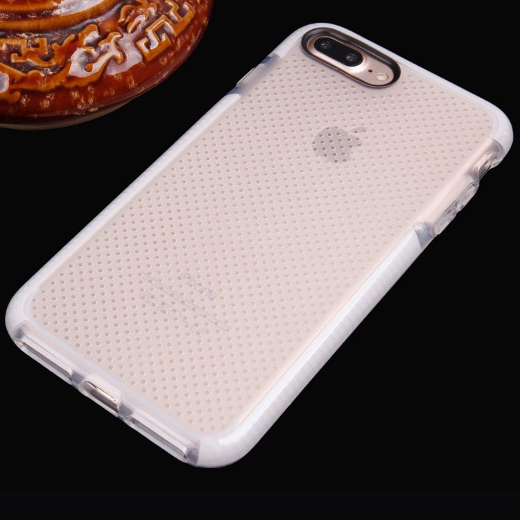 For iPhone 8 Plus & 7 Plus   Basketball Texture Transparent TPU Protective Case