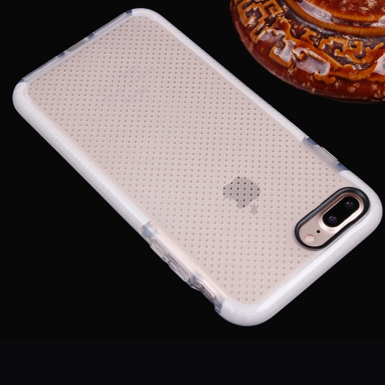 For iPhone 8 Plus & 7 Plus   Basketball Texture Transparent TPU Protective Case