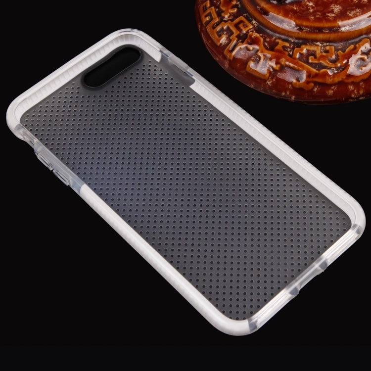 For iPhone 8 Plus & 7 Plus   Basketball Texture Transparent TPU Protective Case