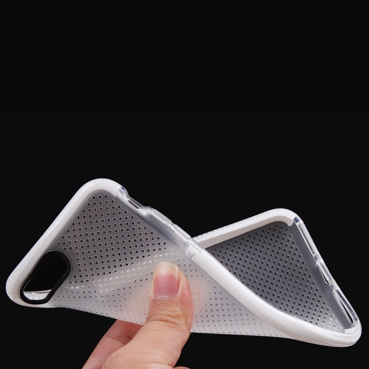 For iPhone 8 Plus & 7 Plus   Basketball Texture Transparent TPU Protective Case