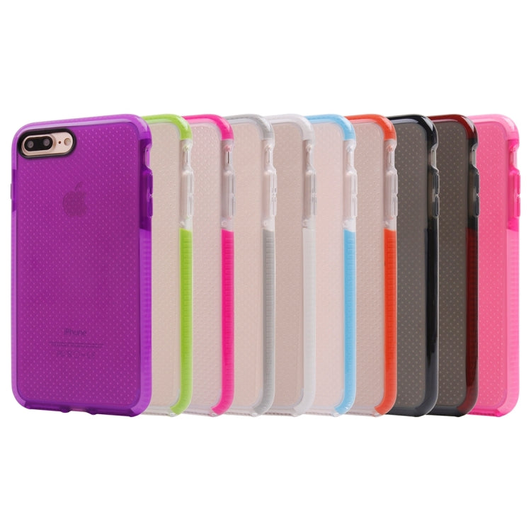 For iPhone 8 Plus & 7 Plus   Basketball Texture Transparent TPU Protective Case