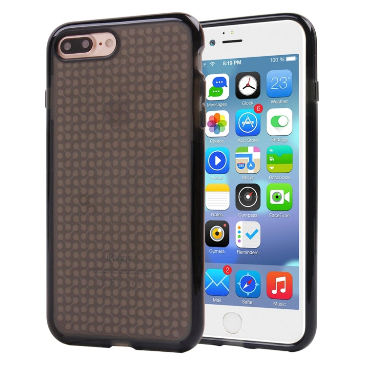 For iPhone 8 Plus & 7 Plus   Dumbbell Texture Transparent TPU Protective Case