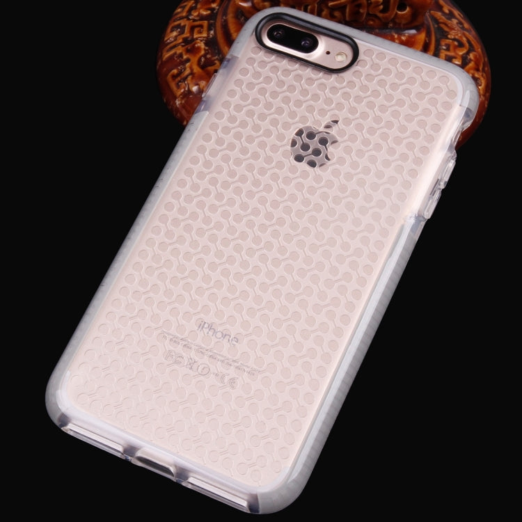 For iPhone 8 Plus & 7 Plus   Dumbbell Texture Transparent TPU Protective Case