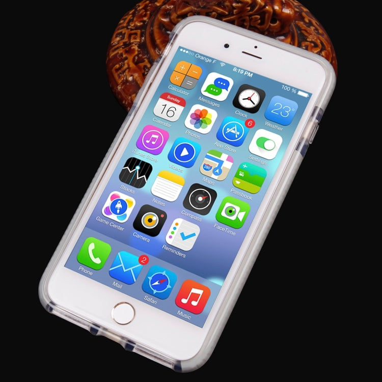 For iPhone 8 Plus & 7 Plus   Dumbbell Texture Transparent TPU Protective Case