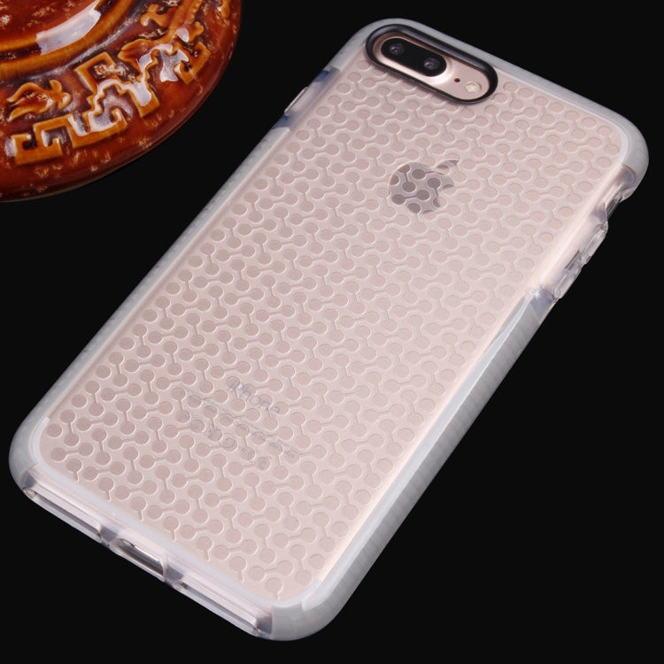 For iPhone 8 Plus & 7 Plus   Dumbbell Texture Transparent TPU Protective Case