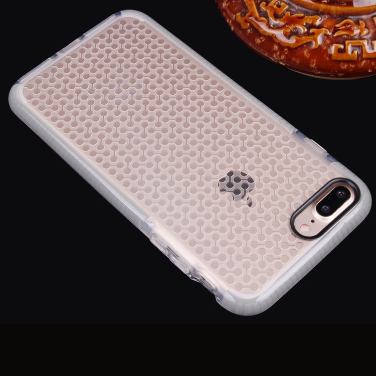 For iPhone 8 Plus & 7 Plus   Dumbbell Texture Transparent TPU Protective Case