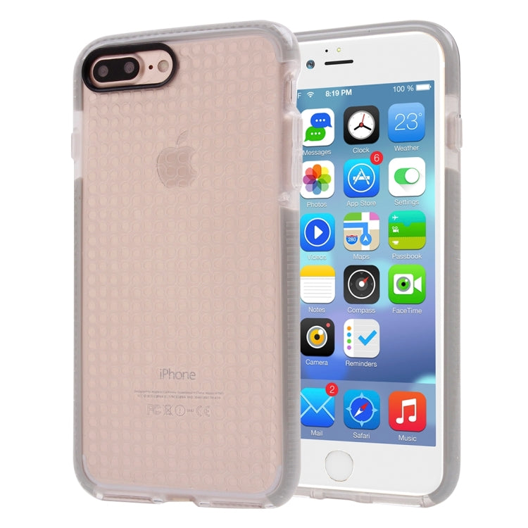 For iPhone 8 Plus & 7 Plus   Dumbbell Texture Transparent TPU Protective Case