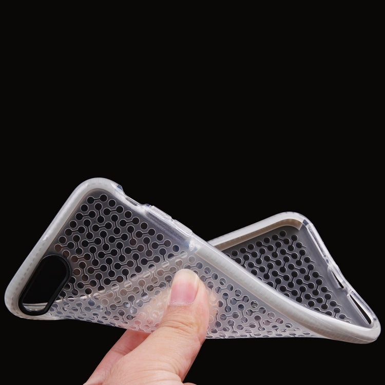 For iPhone 8 Plus & 7 Plus   Dumbbell Texture Transparent TPU Protective Case