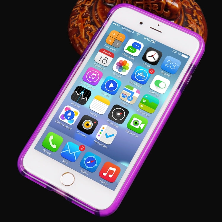 For iPhone 8 Plus & 7 Plus   Dumbbell Texture Transparent TPU Protective Case