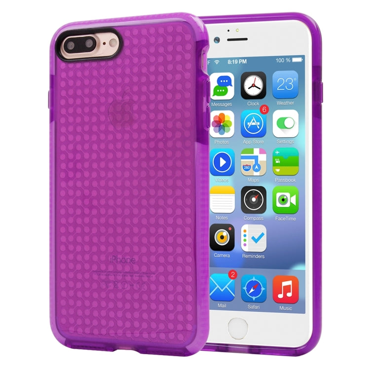 For iPhone 8 Plus & 7 Plus   Dumbbell Texture Transparent TPU Protective Case