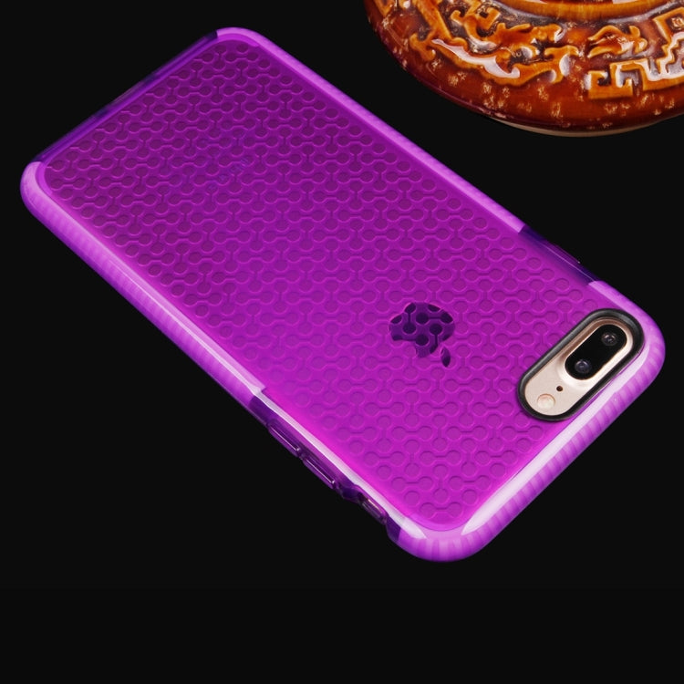For iPhone 8 Plus & 7 Plus   Dumbbell Texture Transparent TPU Protective Case