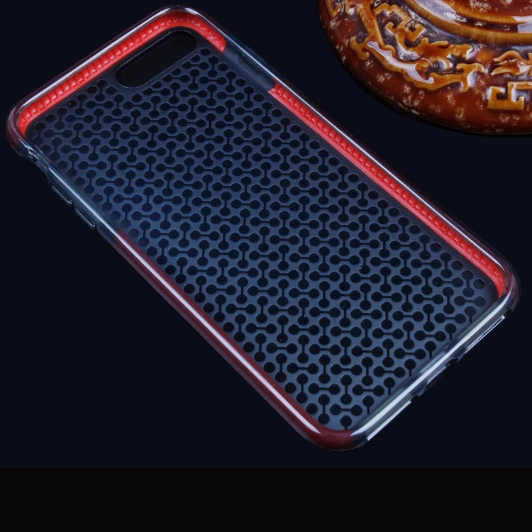 For iPhone 8 Plus & 7 Plus   Dumbbell Texture Transparent TPU Protective Case