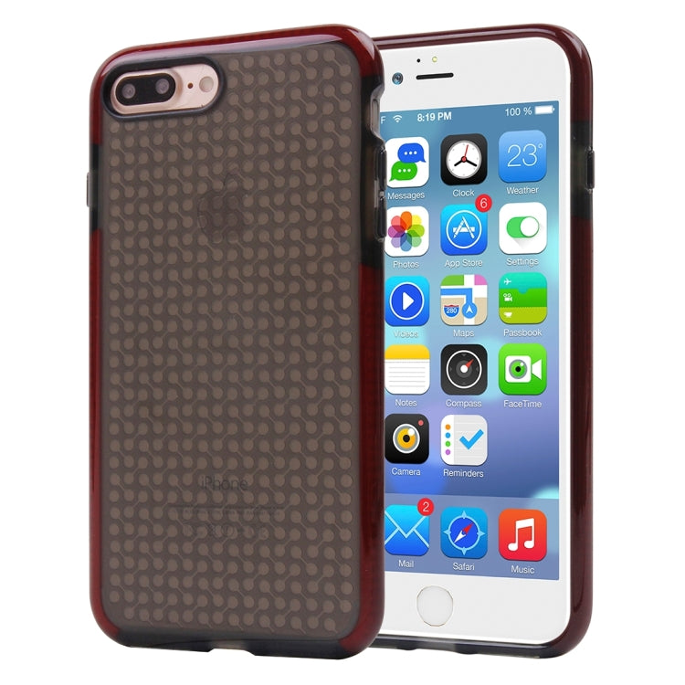 For iPhone 8 Plus & 7 Plus   Dumbbell Texture Transparent TPU Protective Case
