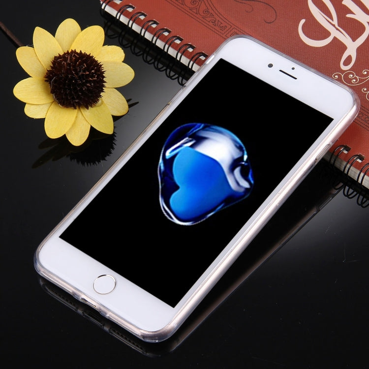 For iPhone 8 Plus & 7 Plus   Glitter Powder Transparent Soft TPU Protective Back Cover Case