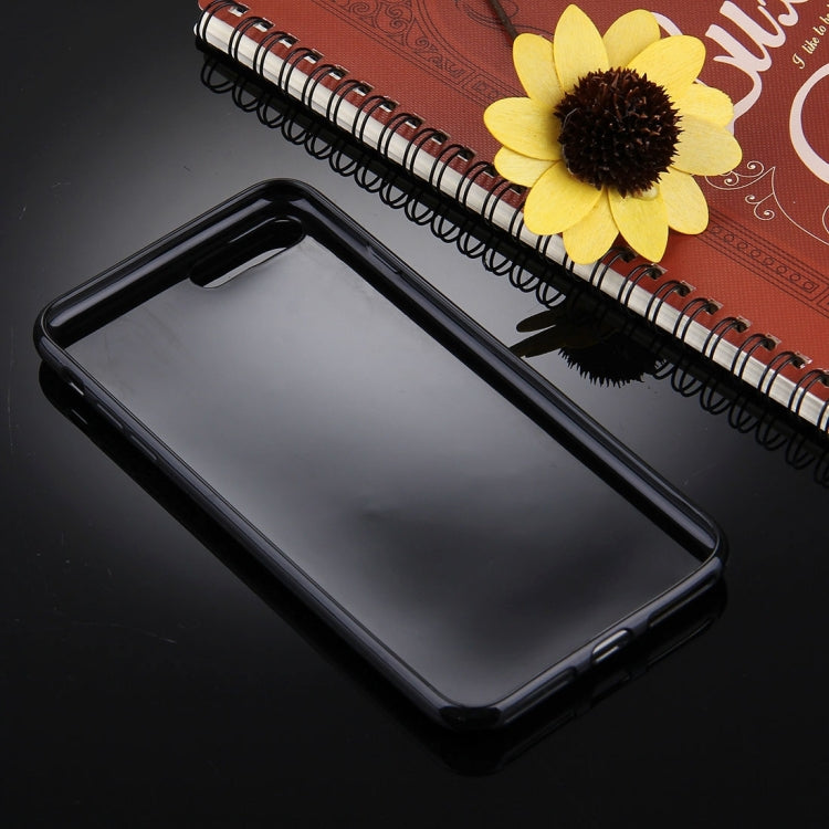 For iPhone 8 Plus & 7 Plus   Black Background Glitter Powder Soft TPU Protective Back Cover Case