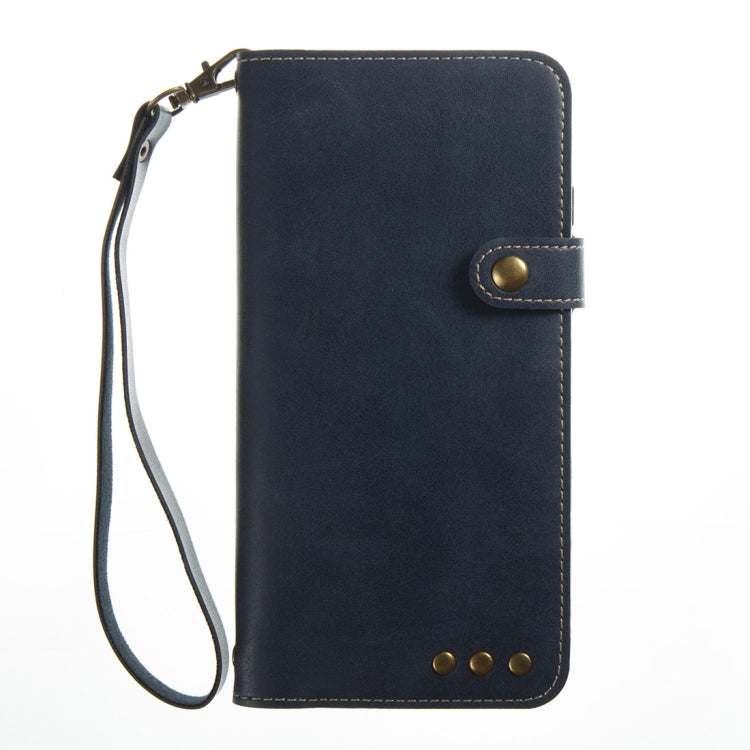 For iPhone 8 Plus & 7 Plus Retro Crazy Horse Texture Horizontal Flip PU Leather Case with Card Slots & Wallet & Hand Strap