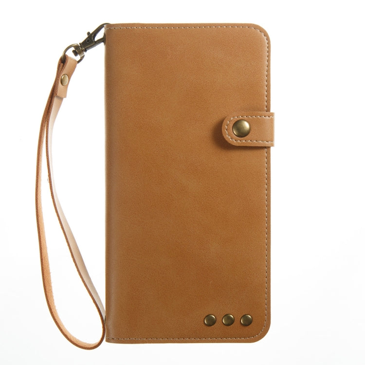 For iPhone 8 Plus & 7 Plus Retro Crazy Horse Texture Horizontal Flip PU Leather Case with Card Slots & Wallet & Hand Strap
