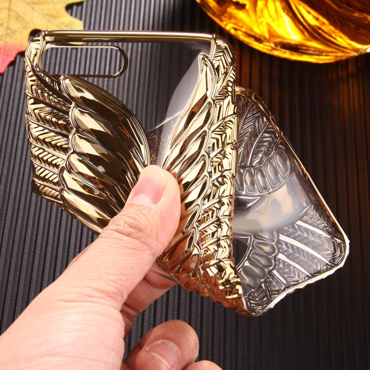 For iPhone 8 Plus & 7 Plus   Embossed Swan Pattern Electroplating TPU Protective Cover Case