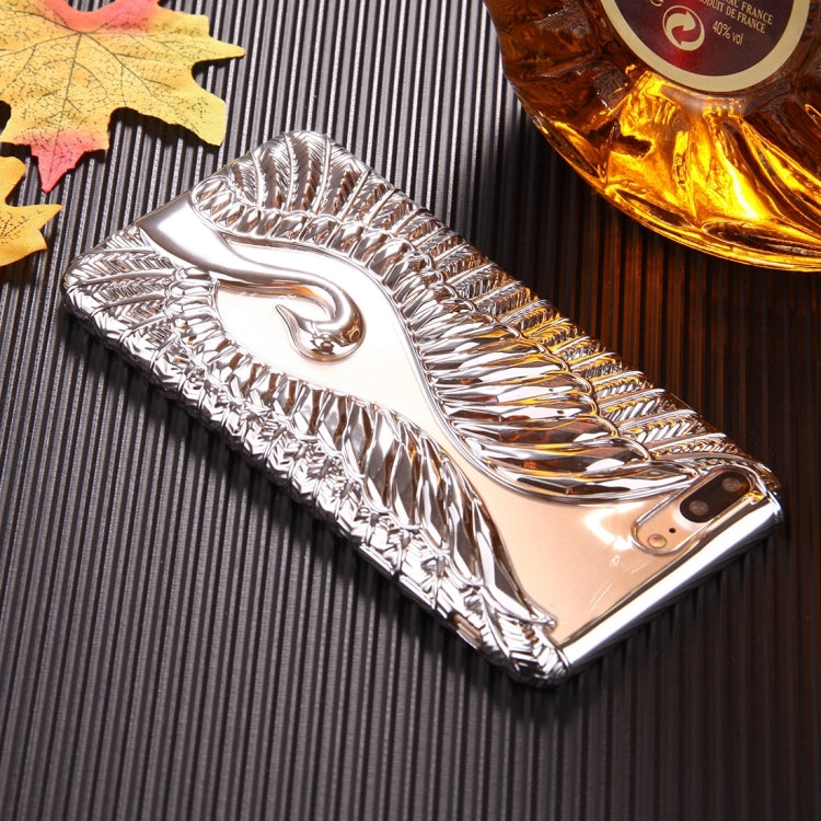 For iPhone 8 Plus & 7 Plus   Embossed Swan Pattern Electroplating TPU Protective Cover Case