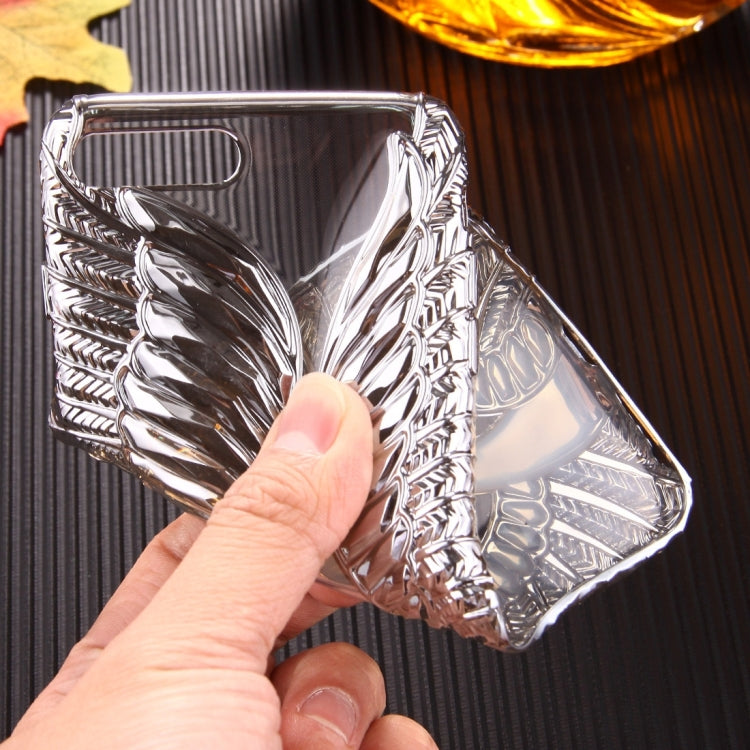For iPhone 8 Plus & 7 Plus   Embossed Swan Pattern Electroplating TPU Protective Cover Case